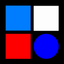 Red, White And Blue Blocks icon
