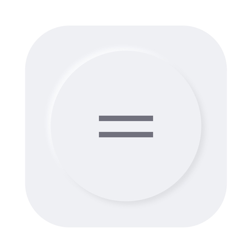 Neumorphism UI calculator app icon