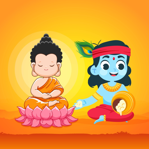 Buddha And Krishna Stickers app icon
