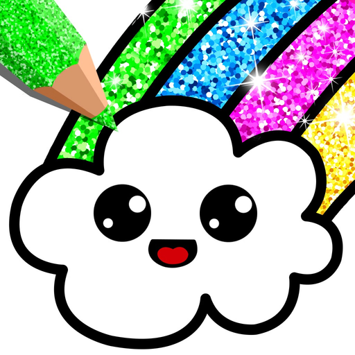 Glitter Coloring Book: Paint app icon