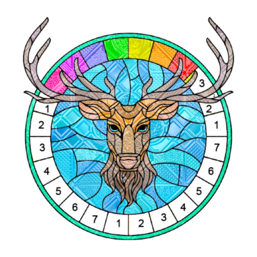 Stained Glass Paint by Number app icon