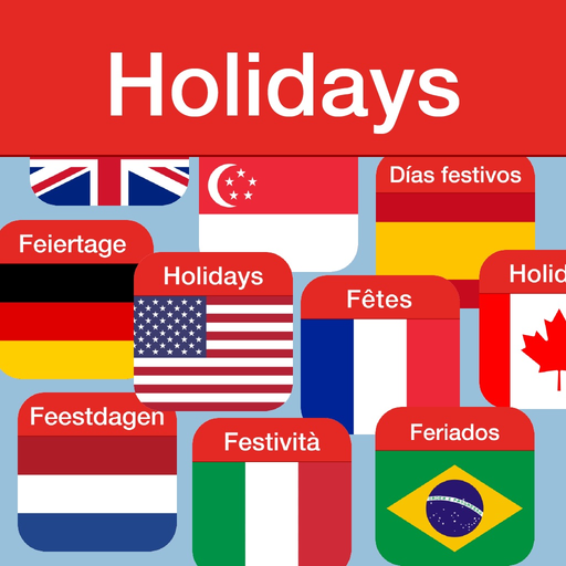 Holidays with country flags app icon