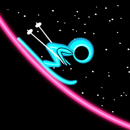 Ski On Neon - Top Flying Game! app icon