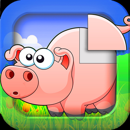 Animal sounds puzzle for kids app icon