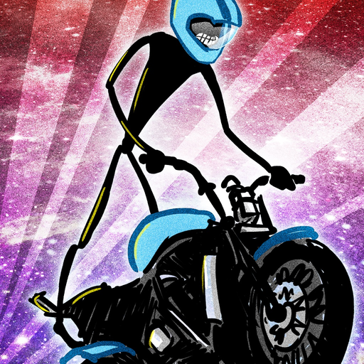 Stickman Motorcycle Space Racing Game Free - Classic Street Top Moto Drag Action app icon