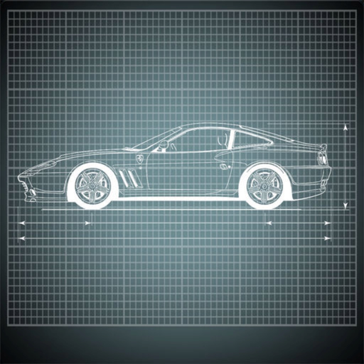 Blueprint Cars 3D app icon