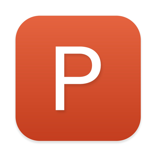 Template for MS PowerPoint app icon