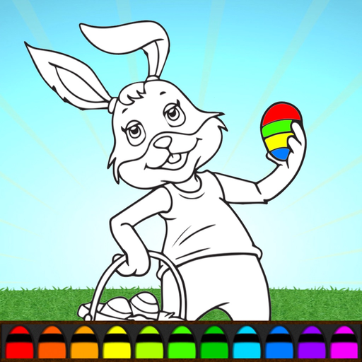 Easter Bunny Eggs ColoringBook FREE app icon