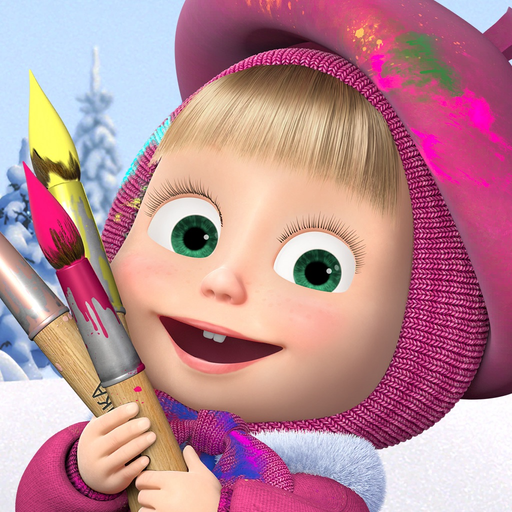 Masha and the Bear: Painting app icon