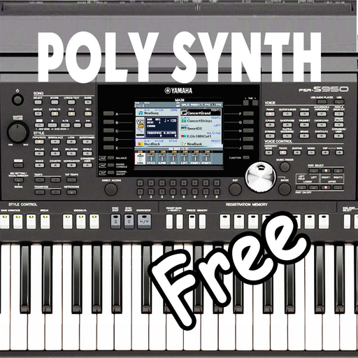 Musical polyphoniс synthesizer app icon