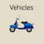 Vehicles Flashcard for babies and preschool icon