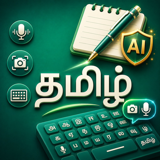 Tamil Keyboard & AI Notes app icon