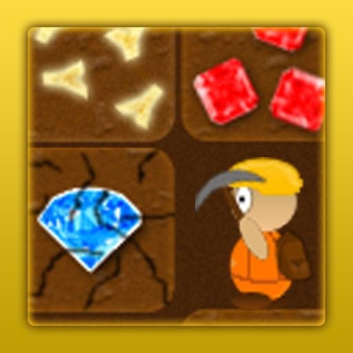 Treasure Miner - 2d gem mine app icon