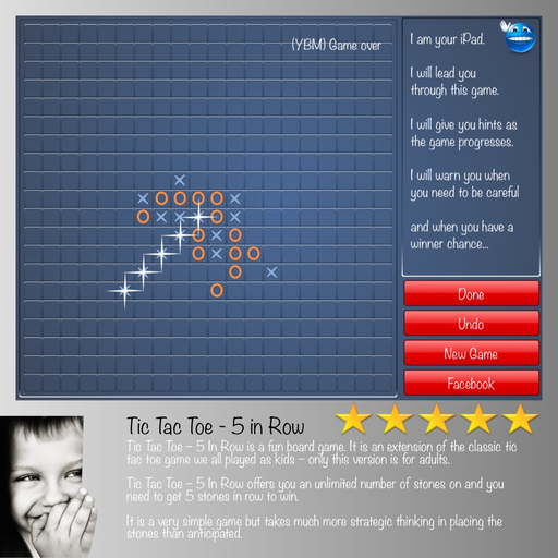 Tic Tac Toe - 5 in Row app icon