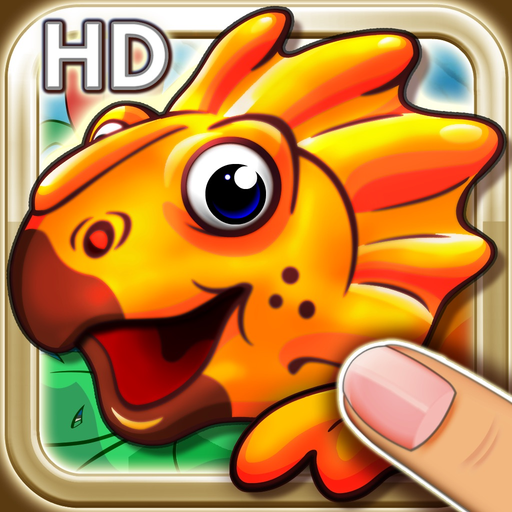 Dinosaurs walking with fun HD jigsaw puzzle game app icon