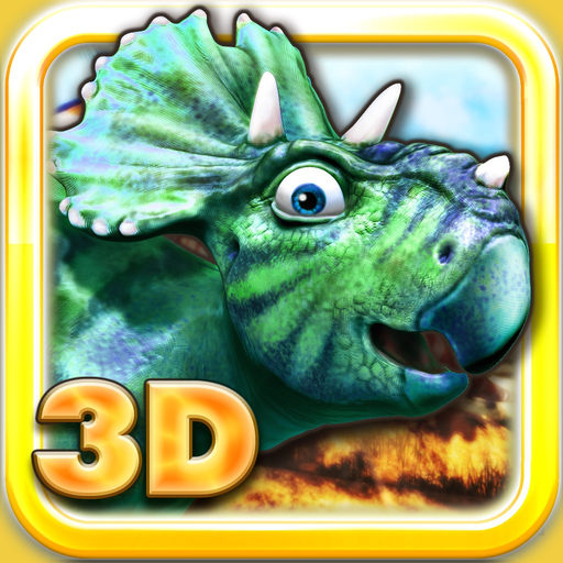 Dinosaurs walking with fun 3D puzzle game in HD app icon