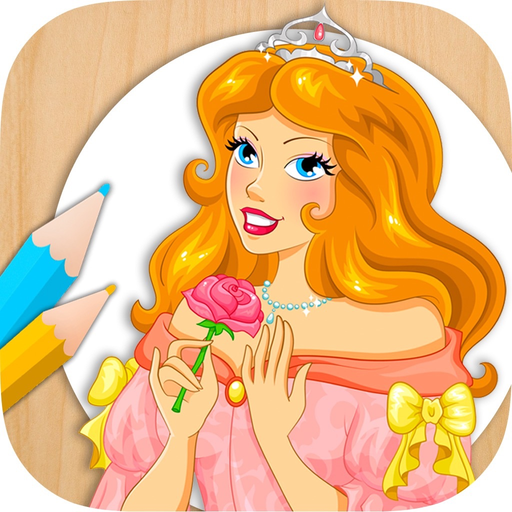 Paint and color princesses - Educational game app icon