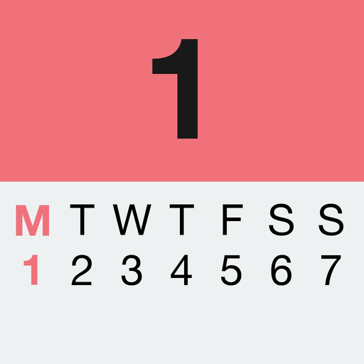 Week numbers with widget app icon