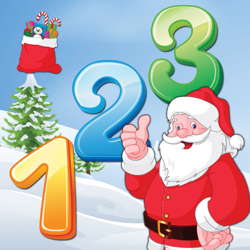 Math with Santa Free - Kids Learn Numbers, Addition and Subtraction app icon