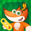 Tim the Fox - Puzzle - free preschool puzzle game icon
