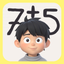 Maths learning add & subtract icon