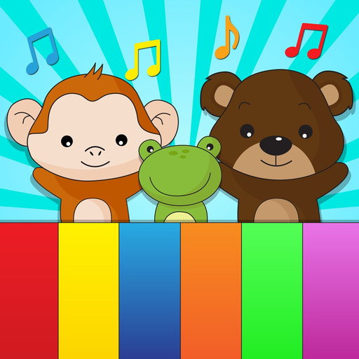 Animal sounds kids piano app icon
