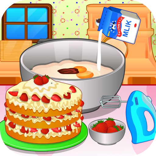 Cooking strawberry short cake app icon