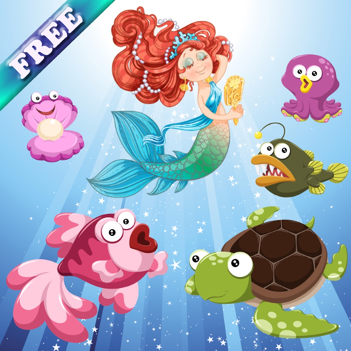 Mermaids and Fishes for Toddlers and Kids : discover the ocean ! FREE app app icon