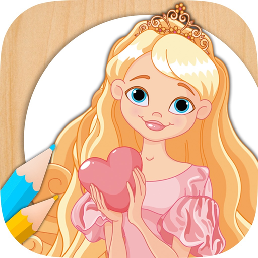 Paint Rapunzel coloring princesses fingerprinting app icon