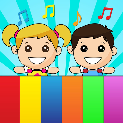Kids piano sound touch app icon