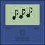 Composer monophonic oldstyle icon