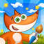 Tim the Fox - Paint - free preschool coloring game icon
