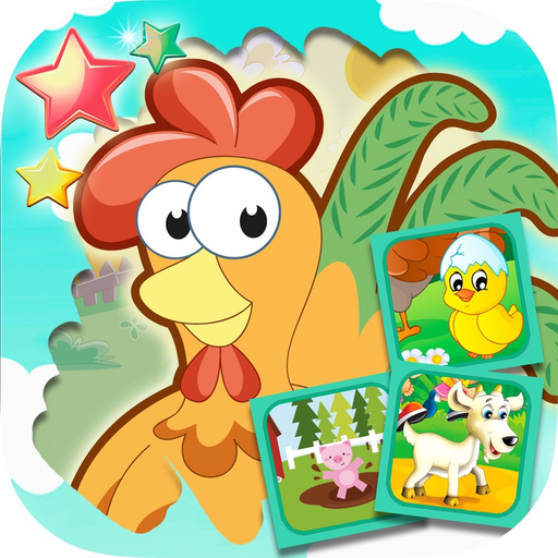 Scratch farm animals & pairs game for kids app icon