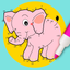 Connect the dots with colors icon