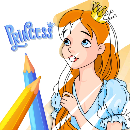 Fairytale coloring book game app icon