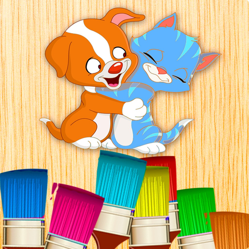 Coloring and painting animals app icon