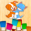 Coloring and painting animals icon