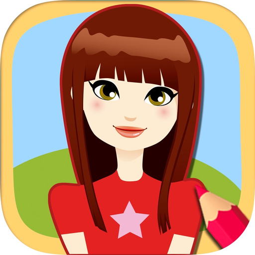 Paint and Color Top Models Games app icon