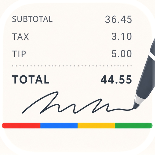 Split the Check Receipt Tool app icon