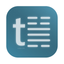 TelepaText - editor, speech icon