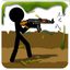 Stickman and gun icon