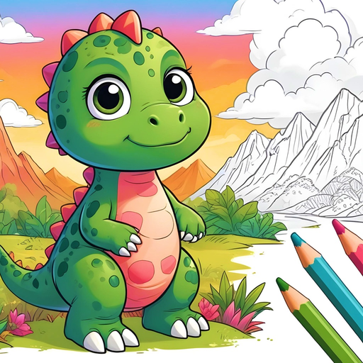 Dinosaurs Coloring Book pages app icon