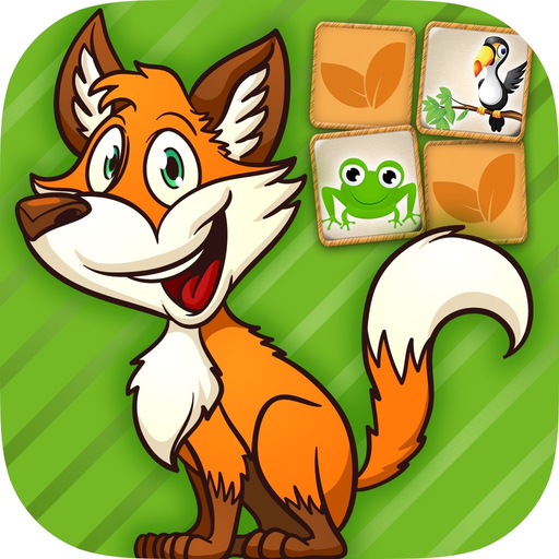 Animal pairs games - brain training app icon
