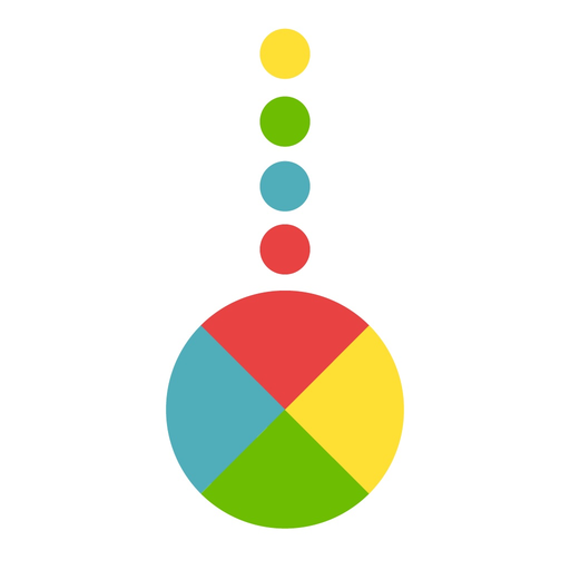 Dot Impossible - tap to rotate matching color app icon