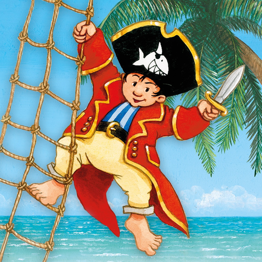 Käpt’n Sharky Piratenspaß zum Lesen und Spielen app icon