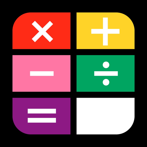 Oshiiro Calc - 5 color calculator with chemical light mode app icon