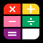 Oshiiro Calc - 5 color calculator with chemical light mode icon