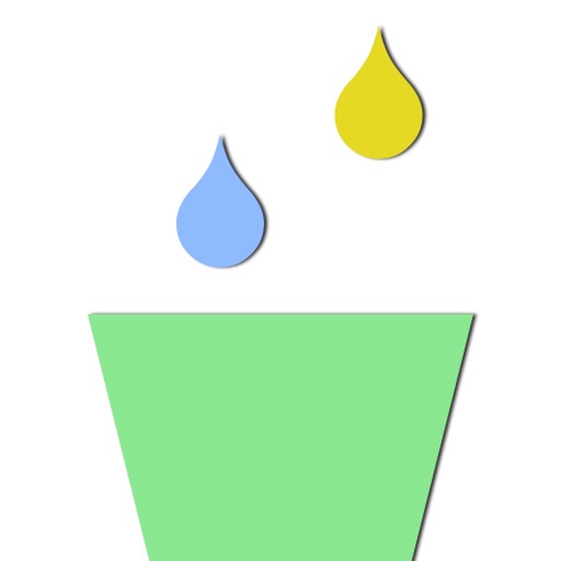 Collect Colorful Raindrop With Glass Cup at Finger Tip Free app icon