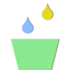 Collect Colorful Raindrop With Glass Cup at Finger Tip Free icon