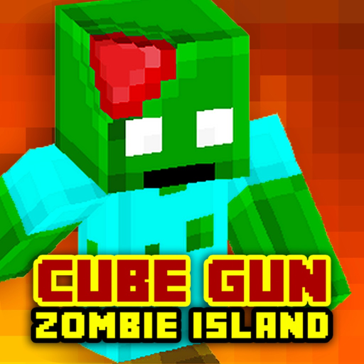 Cube Gun 3D Zombie Island app icon